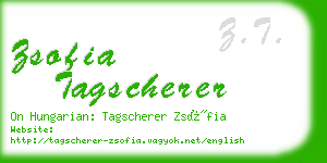 zsofia tagscherer business card